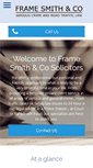 Mobile Screenshot of framesmithsolicitors.co.uk