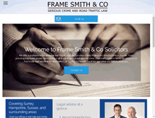 Tablet Screenshot of framesmithsolicitors.co.uk